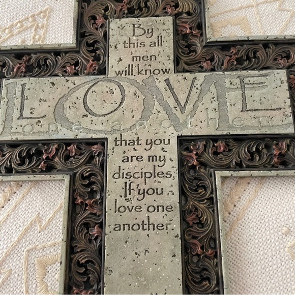 Decorative Cross Wall Art with Inspirational Quote - Picture 8 of 15